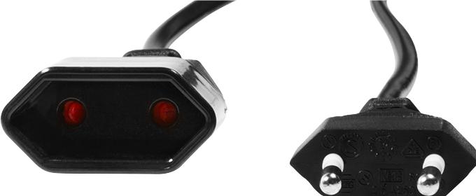 Produktbild LogiLink Netzkabelverlängerung (0.20 m, CEE 7/16)