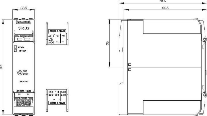 Produktbild Siemens Thermistor motor unit 22.5mm enclosure