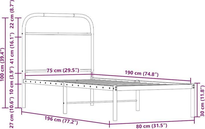 Image du produit vidaXL Bettgestell (180 x 200 cm)