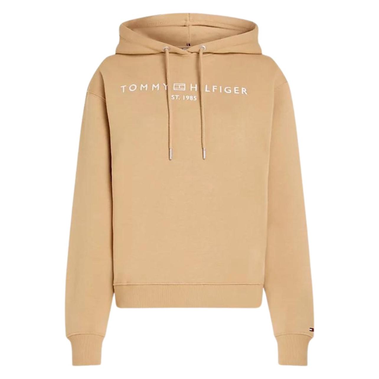 Tommy Hilfiger, Damen, Pullover, Hoodie Dames Regular Fit - Beige - Maat L, Beige, (L)