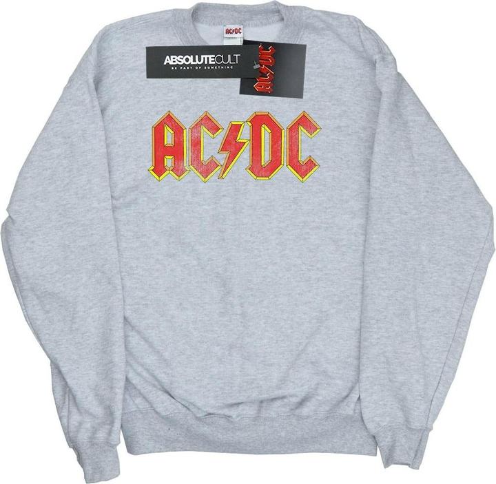 Actual product image AC/DC Mens Distressed Logo Cotton Sweatshirt (S)