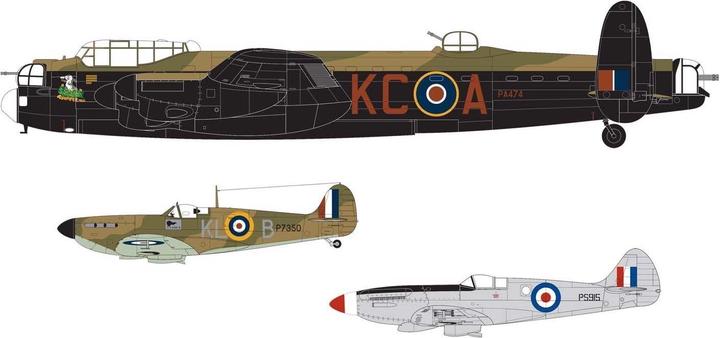 Produktbild Airfix Bausatz Set Avro Lancaster B & 2 Spitfire 1:72