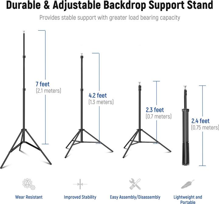 Actual product image Neewer photo background stand set (300 cm, 210 cm)