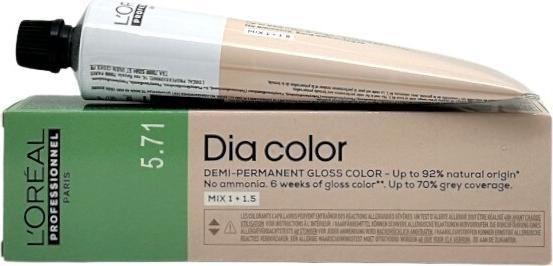 Immagine prodotto L'Oréal Paris Loreal DIA Colour 5.71 Marrone Chiaro Cenere Opaco 60 ml (5,71 Cenere opaca marrone chiaro)