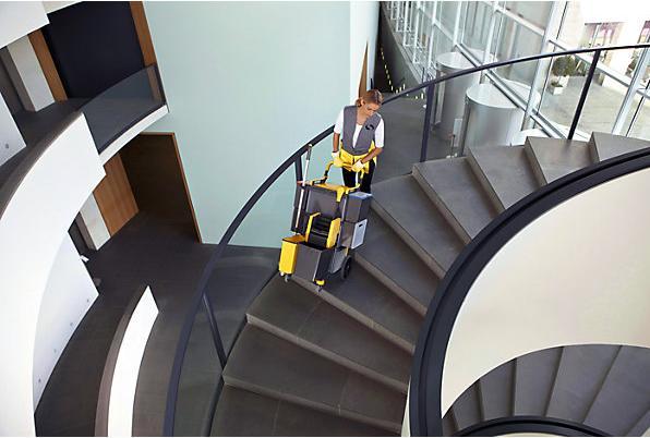 Produktbild Vermop Reinigungswagen SHOPSTER TREPPE SPRINT, 830x700x1000 + H-verstellb. Schiebegriff