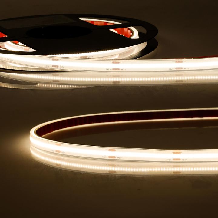 Produktbild Isoled LED HT927 COB Flexband für bis zu 90°C Umgebungstemp., 24V DC, 14,4W, IP68, 2700K, 5m Rll, 48 (500 cm, Indoor)