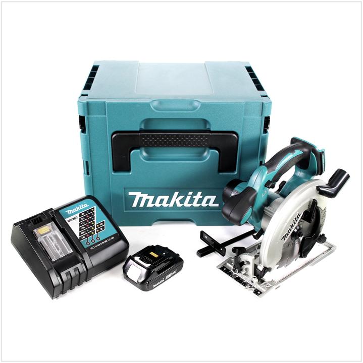 Produktbild Makita DSS 611 RA1J Akku Handkreissäge 18 V 165 mm + 1x Akku 2,0 Ah + Ladegerät + Makpac