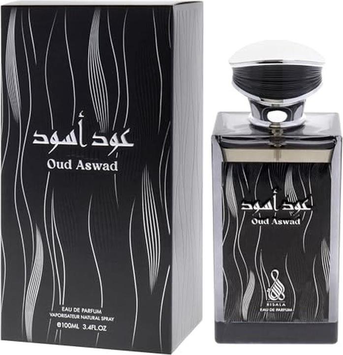 Actual product image Risala Oud Aswad by Unisex 3.4 Oz EDP Spray (Eau de parfum, 100 ml)