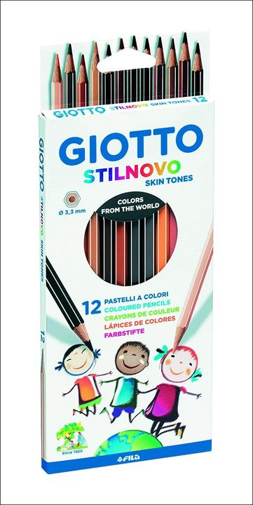 Immagine prodotto Giotto Stilnovo Scatola appendibile con 12 matite da colorare con i toni della pelle (Pefc) (Bister, Rovere, Cacao, Tulipano, Carne bianca, Ombra bruciata, Prateria, Cotto, Talpa, Sabbia, Cannella, Mogano albero, 12 x)