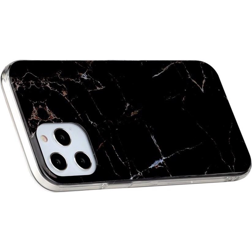 Thumbnail - Cover-Discount iPhone 12 / 12 Pro - Softes Silikon Gummi Case Marble schwarz (Apple iPhone 12 Pro, Apple iPhone 12), Sma...