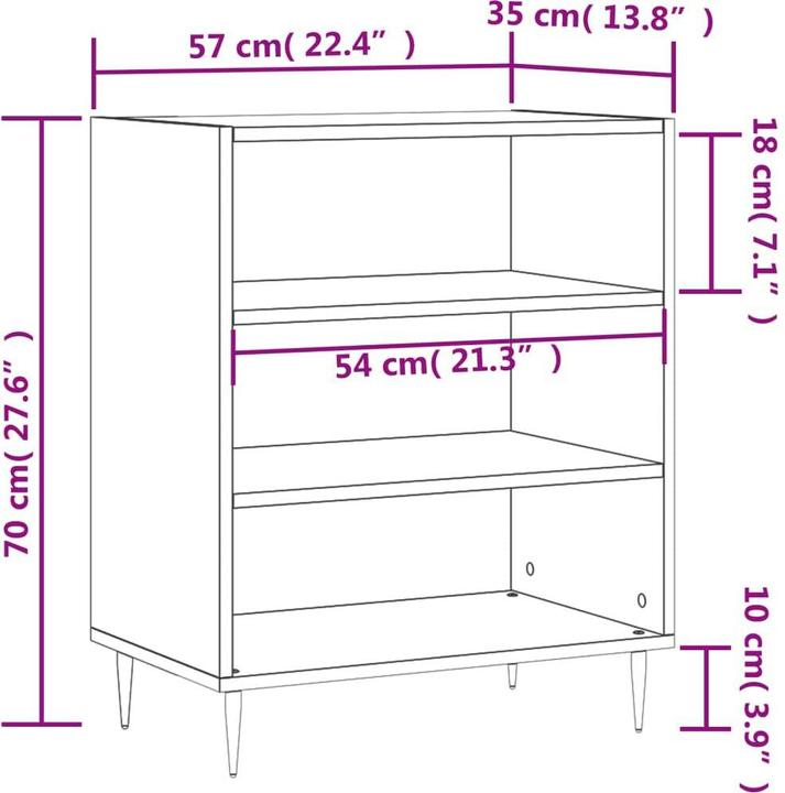 Image du produit vidaXL Sideboard (57 x 35 x 70 cm)