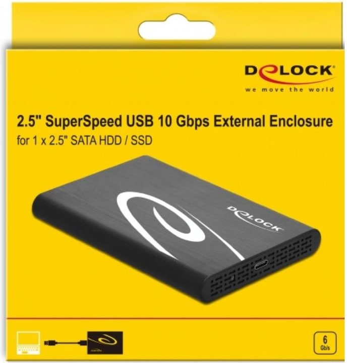 Productafbeelding Delock 2,5" externe behuizing SATA HDD / SSD > USB3.0 (2.5")