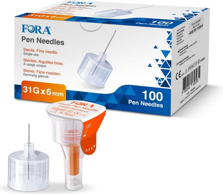 Fora Pen Nadeln 31G 6mm (Pen Nadeln + Einmalkanülen)