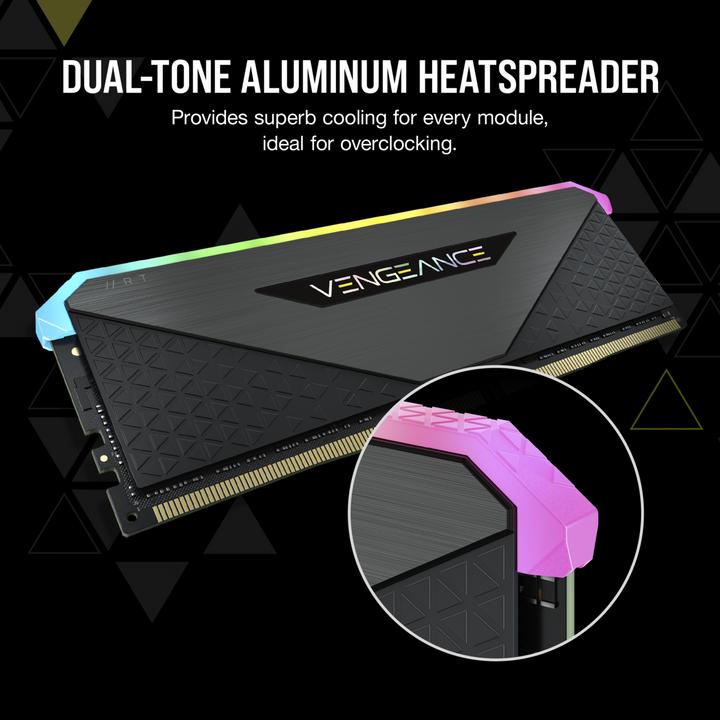 Produktbild Corsair Vengeance RGB RT (2 x 8GB, 3200 MHz, DDR4-RAM, DIMM)