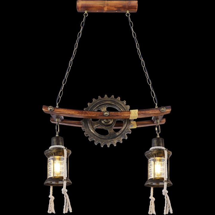 Productafbeelding Globo Hanglamp Abella antiek messing 2xE27 (E27)