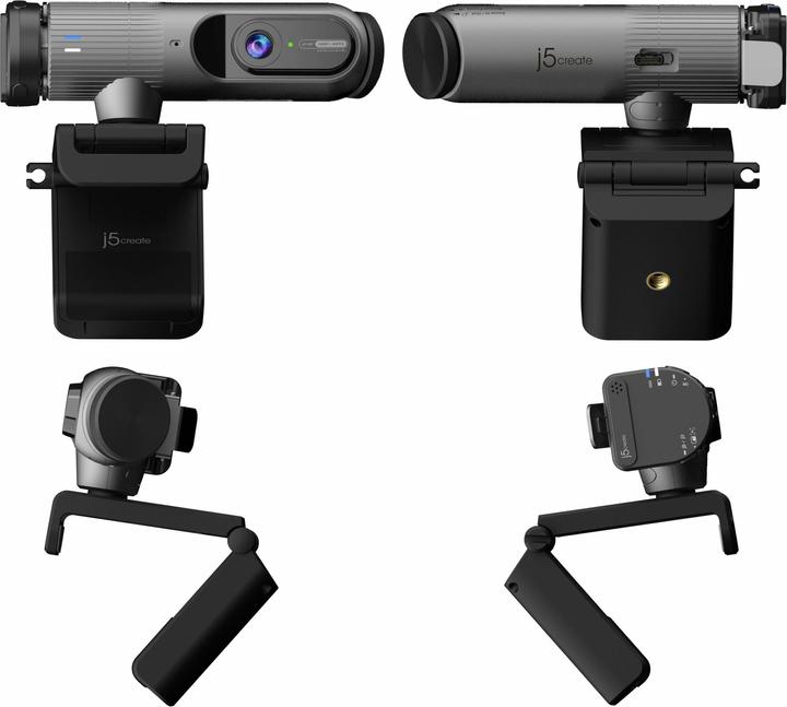 Actual product image j5Create JVU300 2K AI-Powered Webcam with Wireless Microphone and Auto-Focus, Black, 5 MP, 2560 x 14 (5 Mpx)
