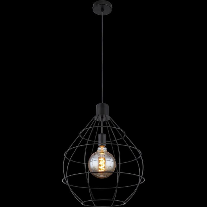Actual product image Globo Suspension lamp Edwin black 1xE27 (E27)