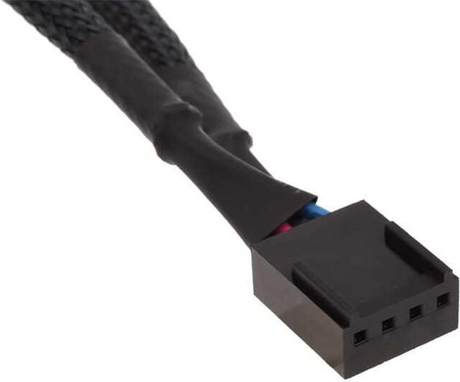 Produktbild Phobya Y-Kabel 4Pin PWM 2x 4Pin PWM - Schwarz 10cm