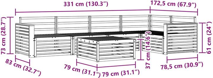 Produktbild vidaXL Outdoor-Sofa