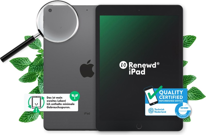 Produktbild Renewd iPad 7 (10.20", 32 GB, Space Gray, A / Wie neu)