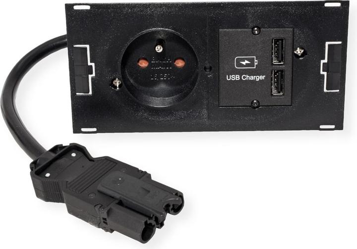 Actual product image Bachmann DUE - 0.2 m - 1 AC outlets - Indoor - Type E - Black - 1 unit(s) (1 x, CEE 7/5, 0.20 m)