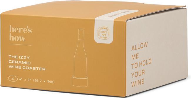 Produktbild Here's How The Izzy Wine Coaster - Yellow Stripe (Glasuntersetzer)
