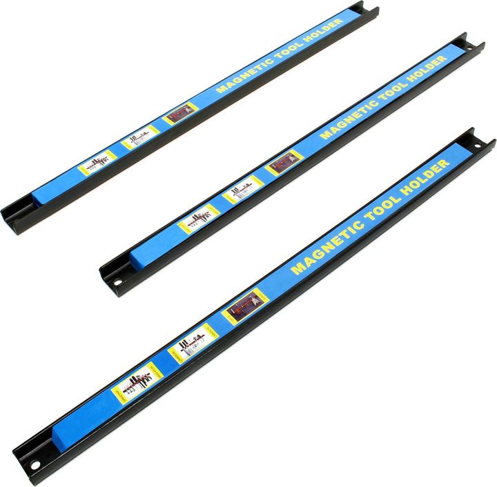 Wiltec Magnetleiste 3er Set 46cm Werkzeughalter Werkstatt Schiene Wandhalterung