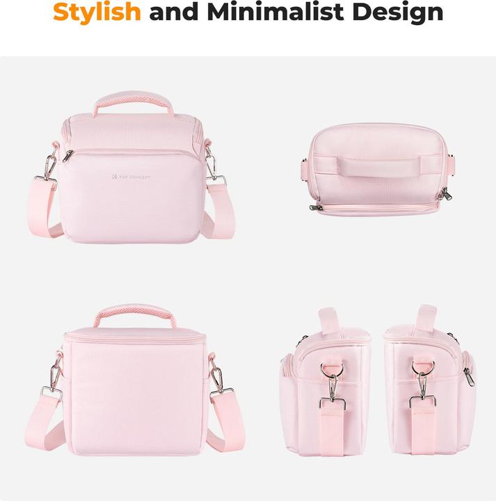 Actual product image K&F Concept Sling Bag 5L Urban Wander 05 (Pink) (Camera shoulder bag, 5 l)