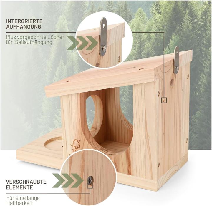 Produktbild Liebe Wetterfestes Eichhörnchen Futterhaus