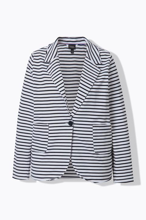 Actual product image Ulla Popken Striped Jersey Blazer (54)