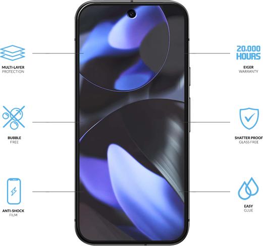 Immagine prodotto Eiger Display-Folie (1er-Pack) Mountain H.I.T Clear (1 Pezzo/i, Google Pixel 9a)