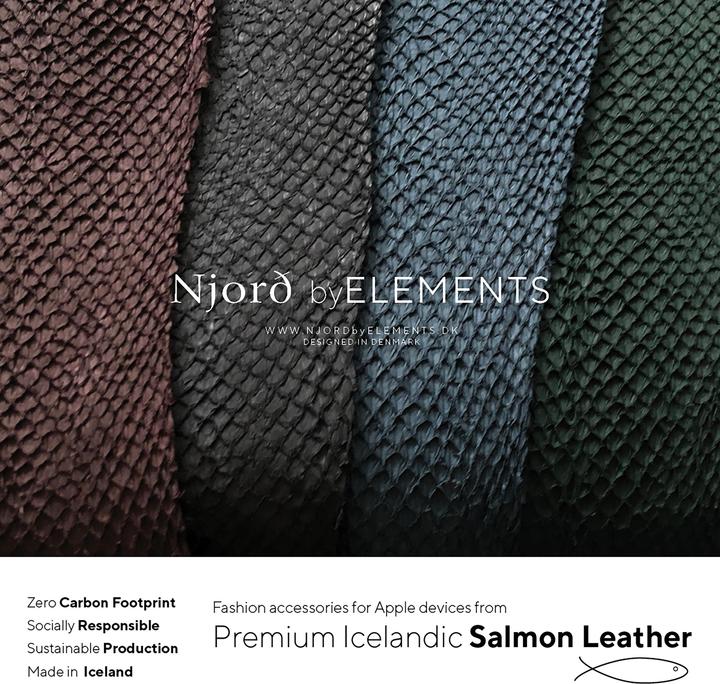 Immagine prodotto Njord Cinturino Per Orologio Eldur (41 mm, 40 mm, Pelle Vegan, Silicone, Pelle di salmone vegana)