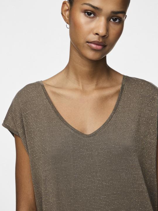 Actual product image Pieces Pcbillo Tee Lurex Stripes Noos Bc (S)