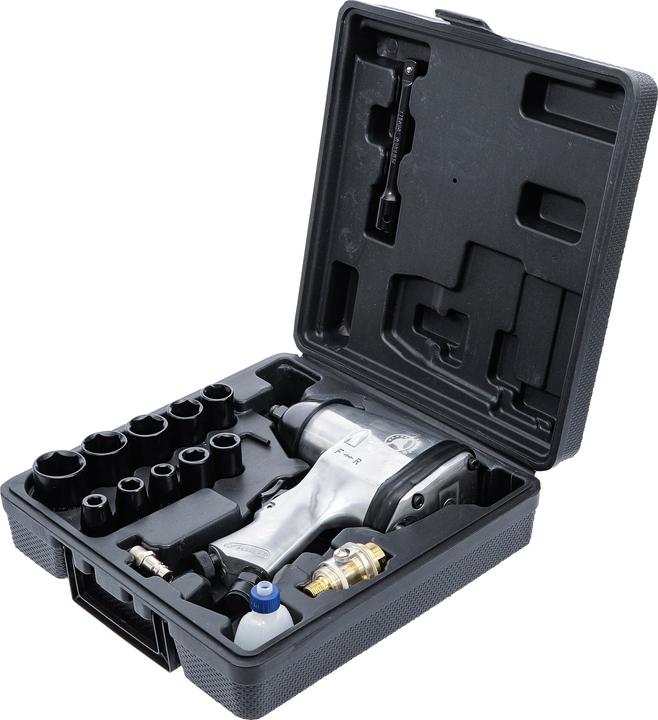 Produktbild BGS Druckluft-Schlagschrauber mit Werkzeugsatz 12,5 mm (1/2") 312 Nm 16-tlg. (Druckluft)