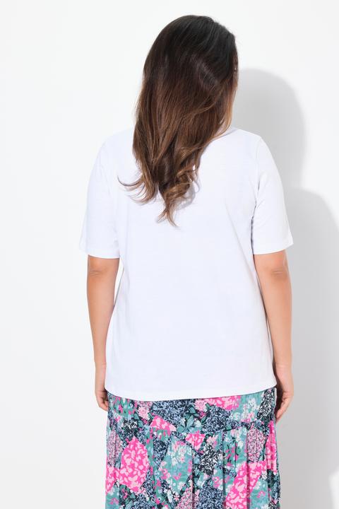 Produktbild Ulla Popken T-Shirt, Smile, Classic, V-Ausschnitt, Halbarm (58)