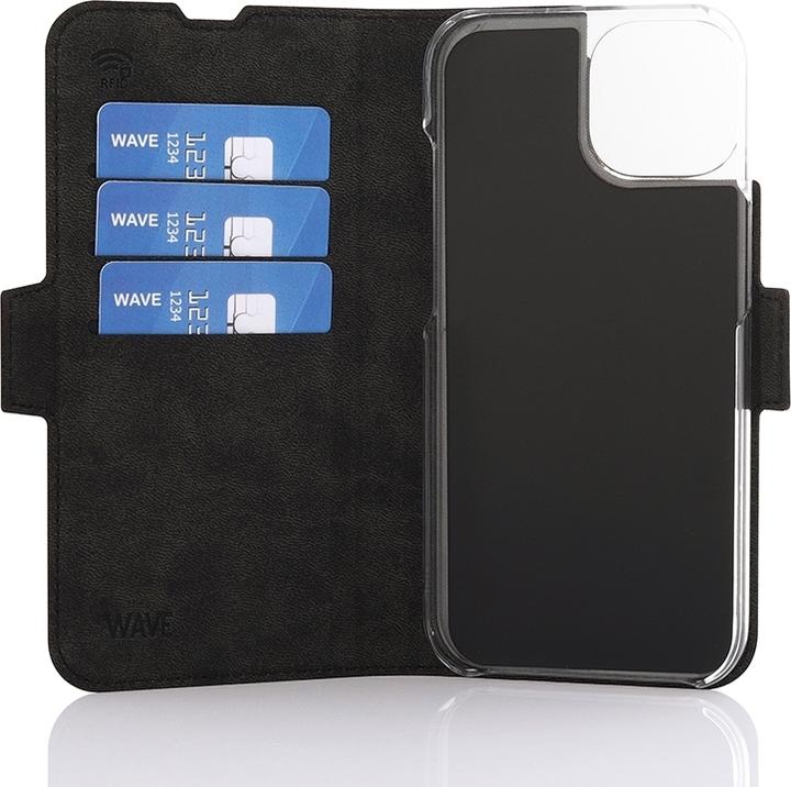 Produktbild Wave BookCase -suojakotelo, MagSafe-yhteensopiva, iPhone 15, musta (Apple iPhone 15)