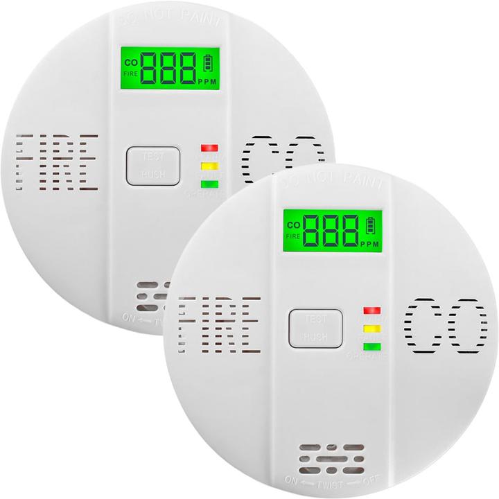Image du produit Eaxus 2er-Set CO & Rauchmelder Kombigerät Air-Guard Duo, 85dB, Brand- & Kohlenmonoxidalarm