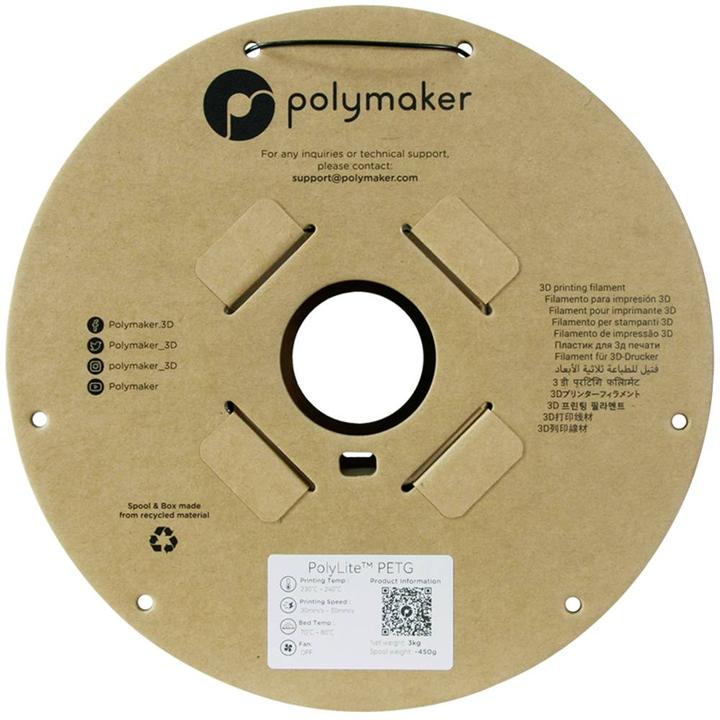 Produktbild Polymaker PolyLite PETG (PETG, 1.75 mm, 3000 g, Schwarz)