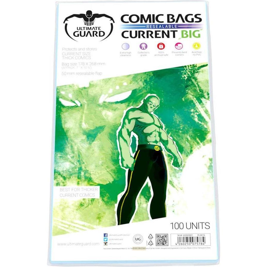 Ultimate Guard, Mappe, UGD020021 - Comic Bags Resealable Current Big (100 x)