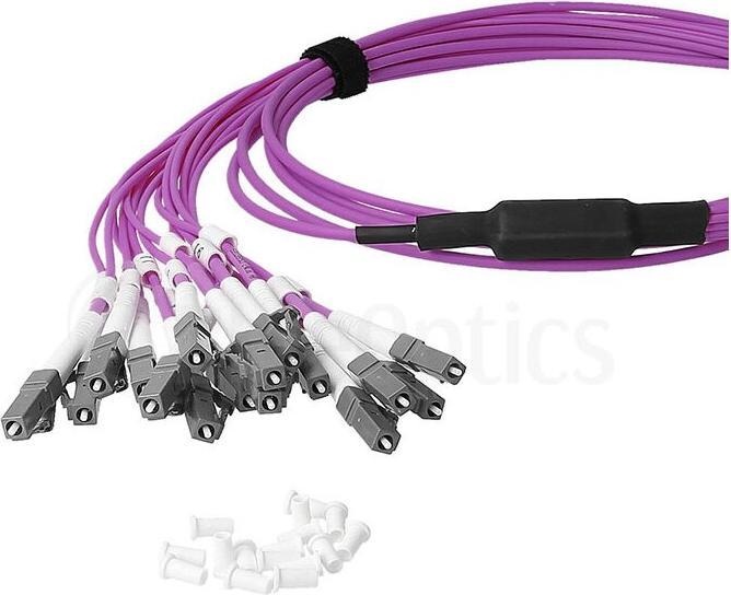 Immagine prodotto BlueOptics Cavo di breakout duplex MTP/8xLC in fibra ottica OM4 da 1 metro (1 m)