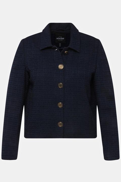 Actual product image Ulla Popken Textured Boucle Jacket (58)