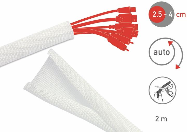 Actual product image Label-the-cable Cable organiser white 1 piece (LTC 5120) (Cable conduit, 200 cm)