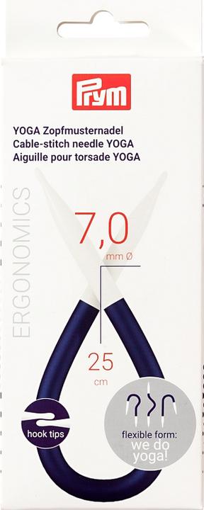 Actual product image Prym Ergonomics Braid Pattern Needle Yoga 7.0 mm, 25 cm, 1 sk.