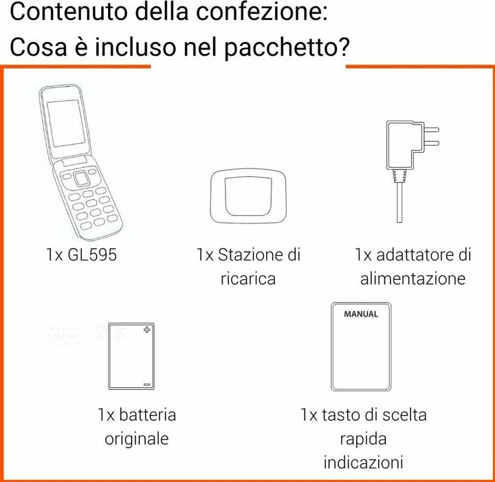 Actual product image Gigaset GL595 black (2.80", 0.30 Mpx, 2G)