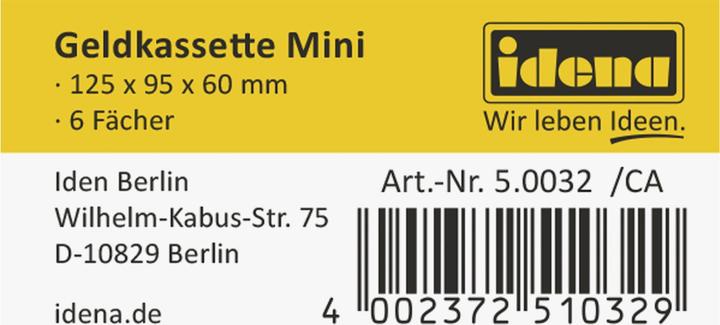 Productafbeelding Idena Geldkist Mini 125x95x60mm, rood