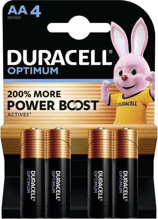 Immagine prodotto Duracell Pile Optimum 4-pack AA (4 pz., AA / LR6 / LR06 / Mignon / R6 / R14505)