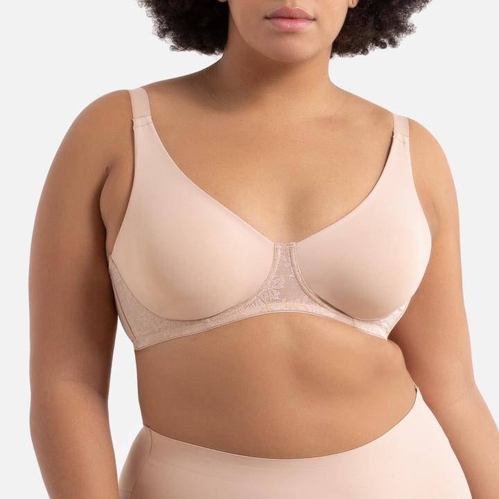 Image du produit La Redoute Collections Soutien-gorge minimiseur en microfibre et dentelle (100 C)