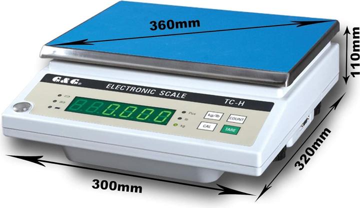 Actual product image G&G Tischwaage TC15KH 15kg/0,5g