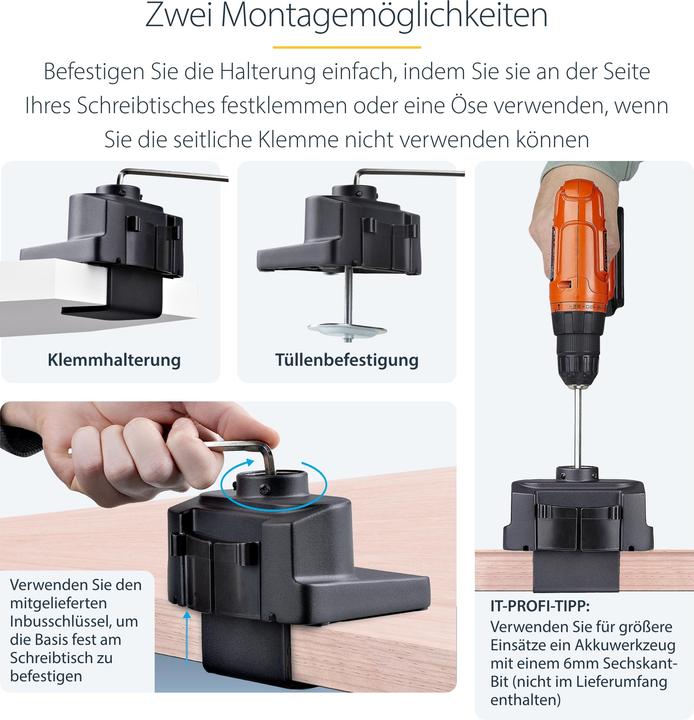 Produktbild StarTech Triple Monitor Desk Mount (Tisch, 27")