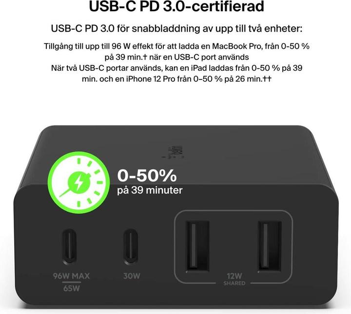 Image du produit Belkin Boost Charge Pro 4-Port GaN Charger (108 W, 4 ports)